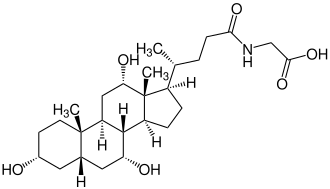 Strukturformel von Glycocholsäure