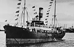 Dampfgetriebenes Fracht/Passagierschiff, Baujahr 1921, 1944 torpediert und gesunken