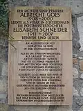 Gedenktafel an der Kirchhofsmauer in Echterdingen