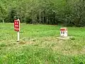 Kilometrierungspunkt bei Goesdorf