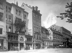 Theaterpassage, Zur Melone, Hotel Schwarzes Bret, Meißner und Preußisches Haus, Goethestraße 2–6