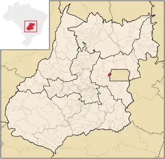 Lage von Águas Lindas de Goiás im Bundesstaat Goiás