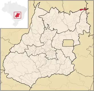 Lage von Campos Belos in Goiás