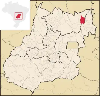Lage von Nova Roma in Goiás