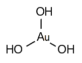 Strukturformel von Gold(III)-hydroxid