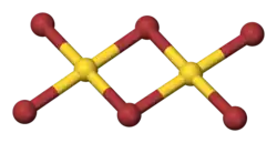 Strukturformel des dimeren Gold(III)-bromids