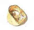Vollgusskrone von innen, Molar, Goldlegierung
