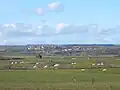 Blick von der Driving Range des Golfplatzes in Richtung Norden nach Öpfingen