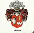 Wappen des Adelsgeschlechts Golubzow im Baltischen Wappenbuch, 1882