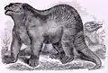 Zeichnerische Darstellung von Iguanodon nach Samuel Griswold Goodrich (1859)