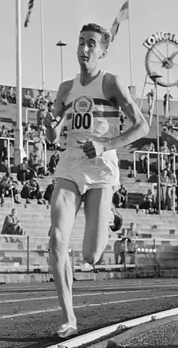 Der Olympiazweite von 1956 Gordon Pirie gewann die&nbsp;Bronzemedaille