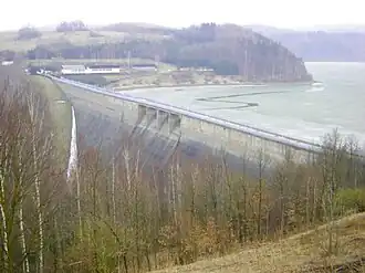 Staumauer der Talsperre Gottleuba