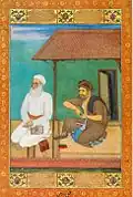 Shaykh Husayn Jami mit einem Diener, zwischen 1620 und 1625