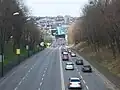 Die B224 im Zuge der Grünbergstraße