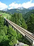 Ansicht von Westen zu den Aroser Dolomiten