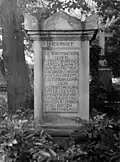 Grabmal von Christian Zais auf dem alten Friedhof in Wiesbaden
