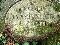 Grabmal für Marie Stutzmann, die Schwester der Mutter