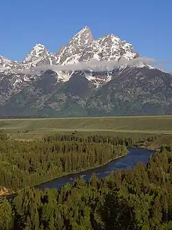 Der Snake River vor der Teton-Bergkette
