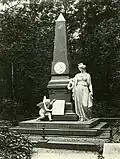 Grabmal Franz Dominic Grassi, historische Aufnahme, Granit und Marmor, 1881