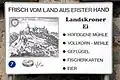 Tafel von Gut Landskron