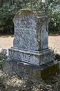 Grabstein des deutschen Immigranten Frederick W. Wahle (1824–1896) auf dem Friedhof von Cherokee