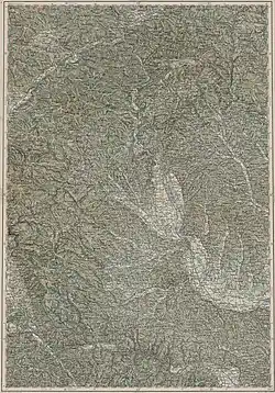 Generalkarte von Mitteleuropa: Koralm, Weststeiermark und Grazer Becken, ca.&nbsp;1893