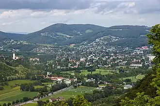 Blick vom Jungfernsprung bei Gösting auf Andritz