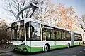 Der CRRC-Elektrobus während des Ladevorgangs