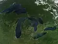 Satellitenbild der Großen Seen