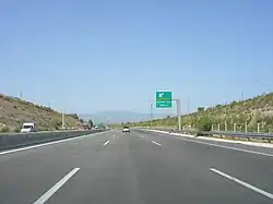 PATHE. Abschnitt Patras-Athen bei Korinth. Ausbauzustand als Autobahn 8.