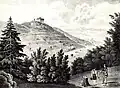 Blick von Reckendorf auf das Schloss Greifenstein