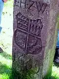 Württembergische Seite eines Grenzsteins am Grenzweg