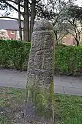 Grenzstein Nr.&nbsp;3 des ehemals zur Herrschaft Pinneberg gehörenden Dorfes Hummelsbüttel, heute an der Grenze der Stadtteile Hummelsbüttel und Fuhlsbüttel Inschrift: HP/C7/1786/No 3