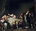 Totenbett mit klagenden Kindern, Jean-Baptiste Greuze (1725–1805)
