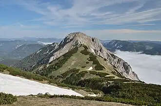 Großer Wildkamm vom Abstieg von der Hohen Veitsch, dahinter die Tonion
