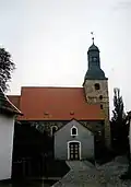 Die Groß Schierstedter Nikolaikirche (2004, Ansicht von Süden)