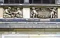 Fassadendetail, Schmuckrelief Glasbläser