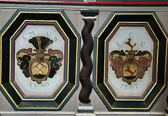 Allianzwappen Witzendorff-Voß 1707