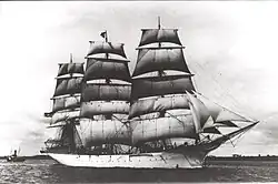 Großherzogin Elisabeth 1913, alle Segel gesetzt