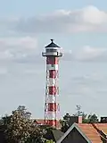 Leuchtkegel bei Grünendeich in der Elbe