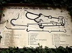 Grundriss der Ruine