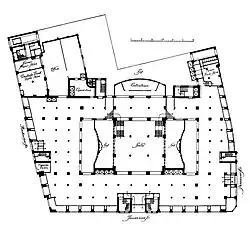 Grundriss des Erdgeschosses, 1907 und 1930