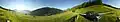 360°-Panorama ~2&nbsp;km vor Trins: Taleingang Gschnitztal