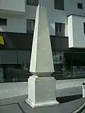 Restaurierter Meilenstein der Poststraße auf der Passhöhe (NÖ)