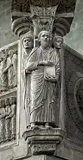 Die Evangelistenfiguren, des zweiten Pults der Kanzel