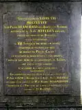 Inschrift auf der Säule