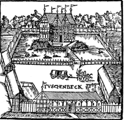 Gut Tüschenbek im 16.&nbsp;Jahrhundert (Rekonstruktion)