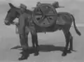 Unterlafette mit Achse und zwei Räder