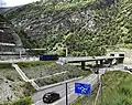 Autobahnanschluss; Brücke über die Vispa