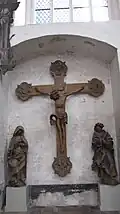 Kruzifix-Gruppe aus Vindinge (Gipsabguss, noch heute in St. Katharinen)